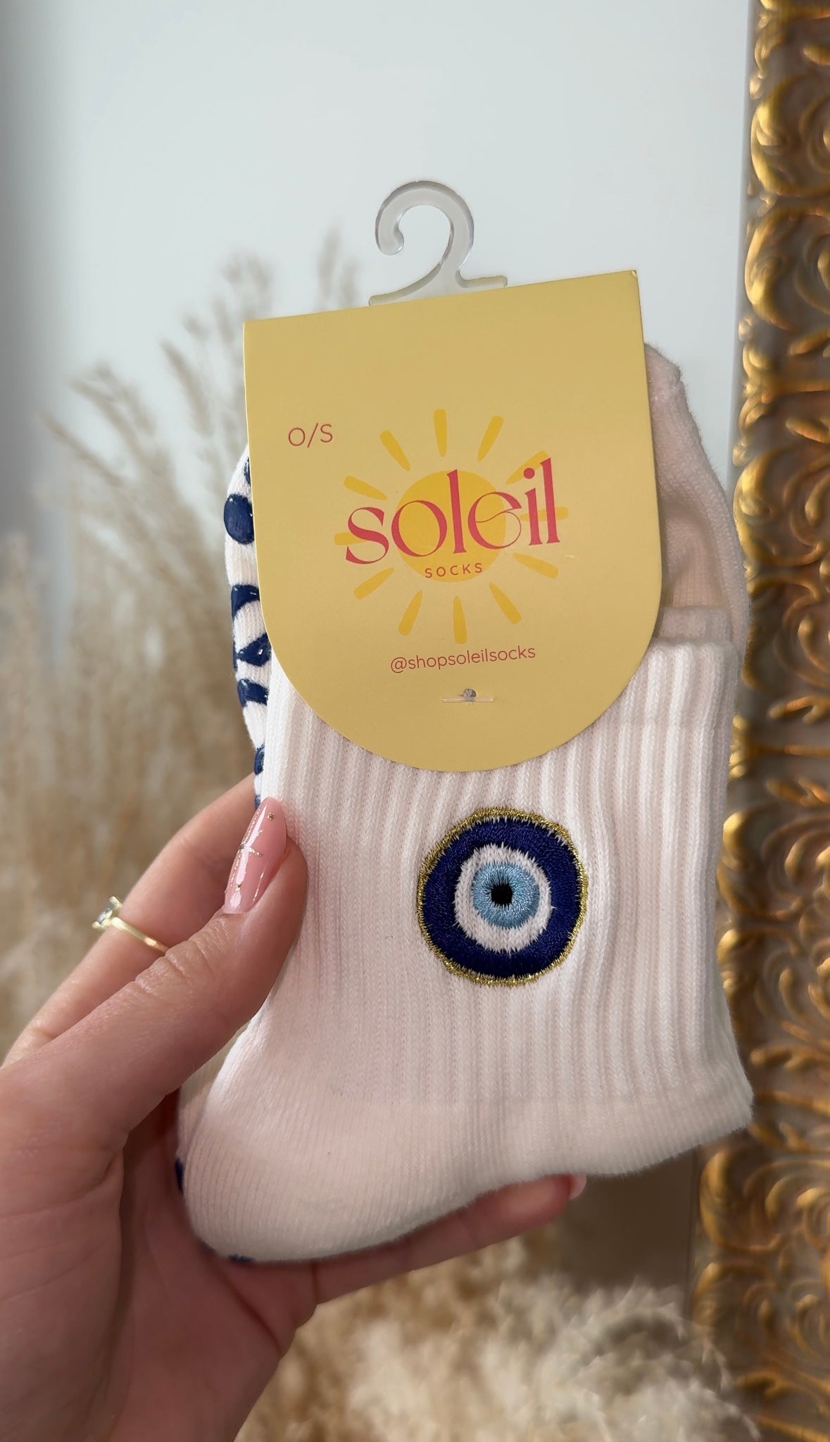 evil eye grippy socks