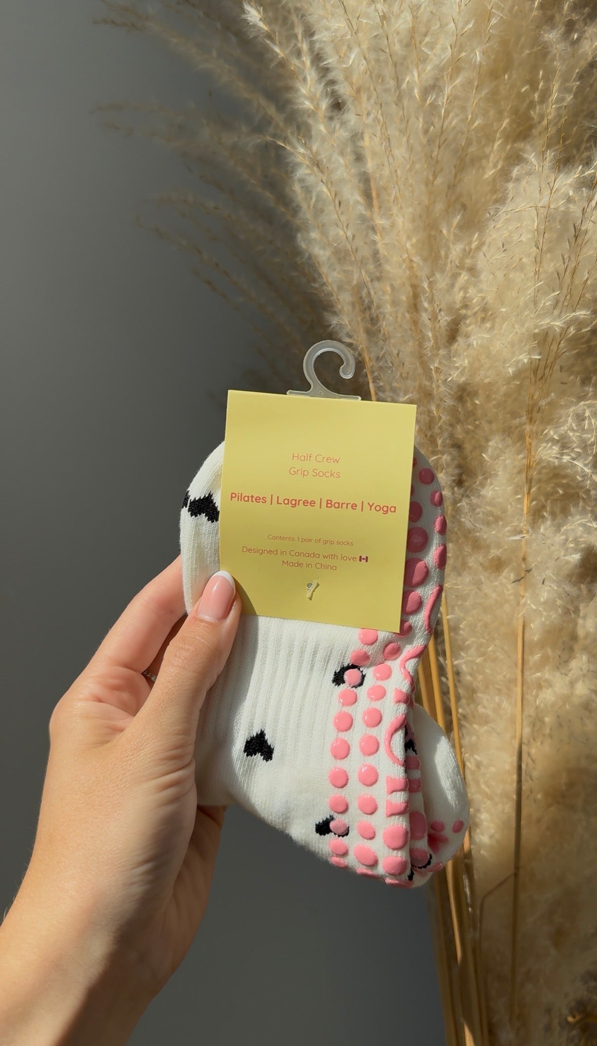 polka hearts socks